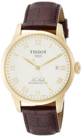  Shop Authentic Tissot Le Locle Automatic Gold Dial Brown Leather Strap Watch For Men - T41.5.413.73 - Luxxuri