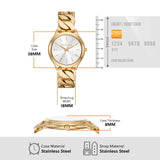  Shop Authentic Michael Kors Runway Three-Hand White Dial Gold Steel Strap Watch for Women - MK7472 - Luxxuri