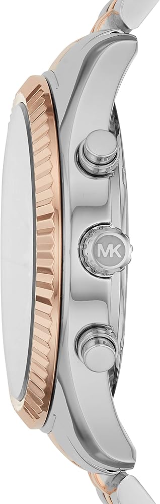  Shop Authentic Michael Kors Lexington Chronograph Crystals Black Dial Two Tone Steel Strap Watch for Men - MK8714 - Luxxuri