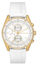  Shop Authentic Michael Kors Hadyn Chronograph White Dial White Rubber Strap Watch for Women - MK7484 - Luxxuri