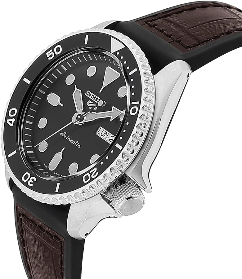  Shop Authentic Seiko 5 Sports SKX Automatic Black Dial Black Leather Strap Watch for Men - SRPD55K2 - Luxxuri