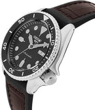  Shop Authentic Seiko 5 Sports SKX Automatic Black Dial Black Leather Strap Watch for Men - SRPD55K2 - Luxxuri
