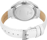  Shop Authentic Guess Rosette Analog White Dial White Leather Strap Watch For Women - W75043L1 - Luxxuri