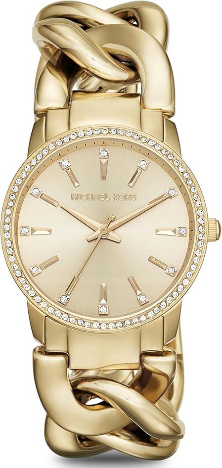  Shop Authentic Michael Kors Nini Three Hand Gold Dial Gold Steel Strap Watch For Women - MK3235 - Luxxuri