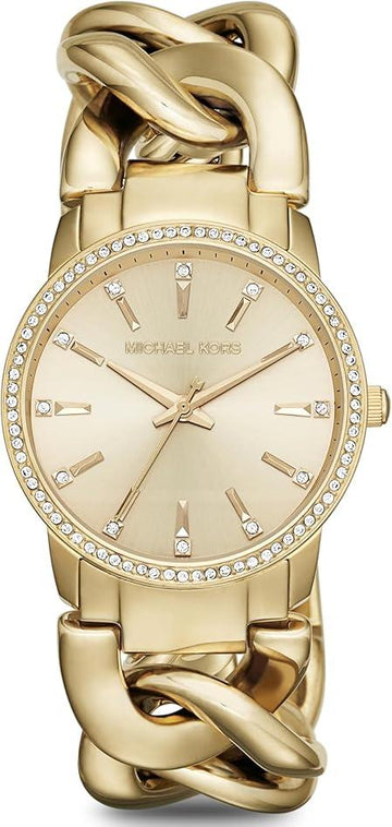  Shop Authentic Michael Kors Nini Three Hand Gold Dial Gold Steel Strap Watch For Women - MK3235 - Luxxuri