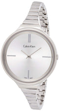  Shop Authentic Calvin Klein Lively Silver Dial Silver Steel Strap Watch for Women - K4U23126 - Luxxuri