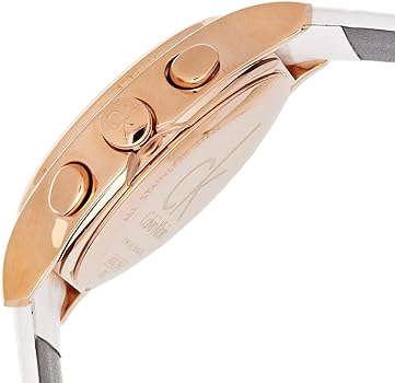  Shop Authentic Calvin Klein Skirt Chronograph White Dial White Leather Strap Watch for Women - K2U296L6 - Luxxuri