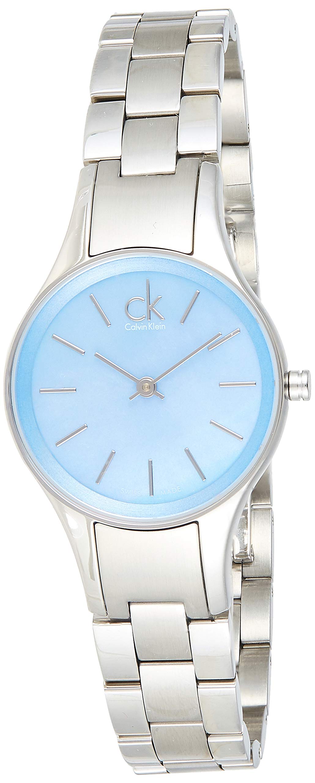  Shop Authentic Calvin Klein Simplicity Blue Dial Silver Steel Strap Watch for Women - K432314N - Luxxuri