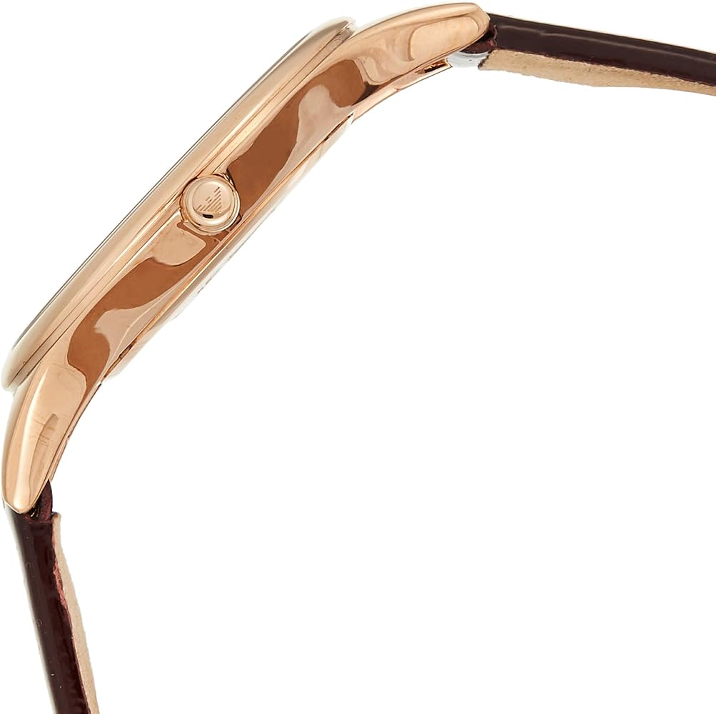  Shop Authentic Emporio Armani Aurora Mother of Pearl White Dial Brown Leather Strap Watch For Women - AR11057 - Luxxuri