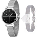  Shop Authentic Calvin Klein Even Black Dial Silver Mesh Bracelet Watch for Women - K7B23121 - Luxxuri