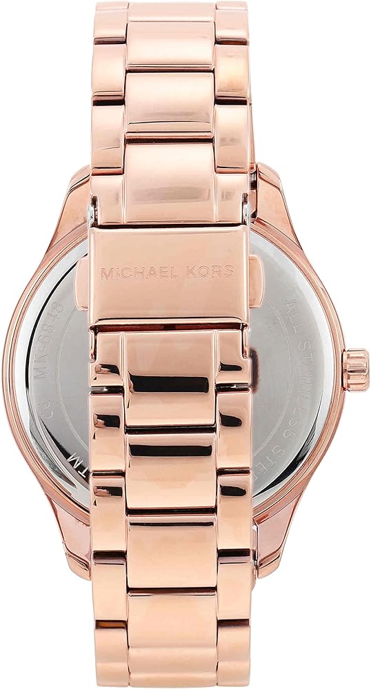  Shop Authentic Michael Kors Layton Three Hand Pink Dial Rose Gold Steel Strap Watch For Women - MK6848 - Luxxuri