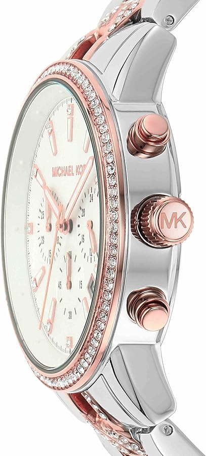  Shop Authentic Michael Kors Ritz Chronograph Silver Dial Two Tone Steel Strap Watch For Women - MK6938 - Luxxuri