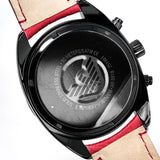  Shop Authentic Emporio Armani Sportivo Chronograph Black Dial Red Leather Strap Watch For Men - AR5918 - Luxxuri
