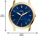  Shop Authentic Fossil The Minimalist 3H Analog Blue Dial Blue Leather Strap Watch for Men - FS5789 - Luxxuri