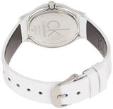  Shop Authentic Calvin Klein Skirt White Dial White Leather Strap Watch for Women - K2U231K6 - Luxxuri