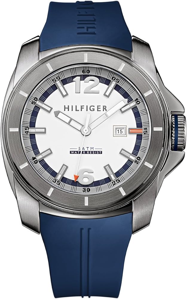  Shop Authentic Tommy Hilfiger Windsurf White Dial Blue Rubber Strap Watch for Men - 1791113 - Luxxuri