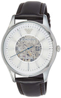  Shop Authentic Emporio Armani Meccanico White Dial Brown Leather Strap Watch For Men - AR1946 - Luxxuri