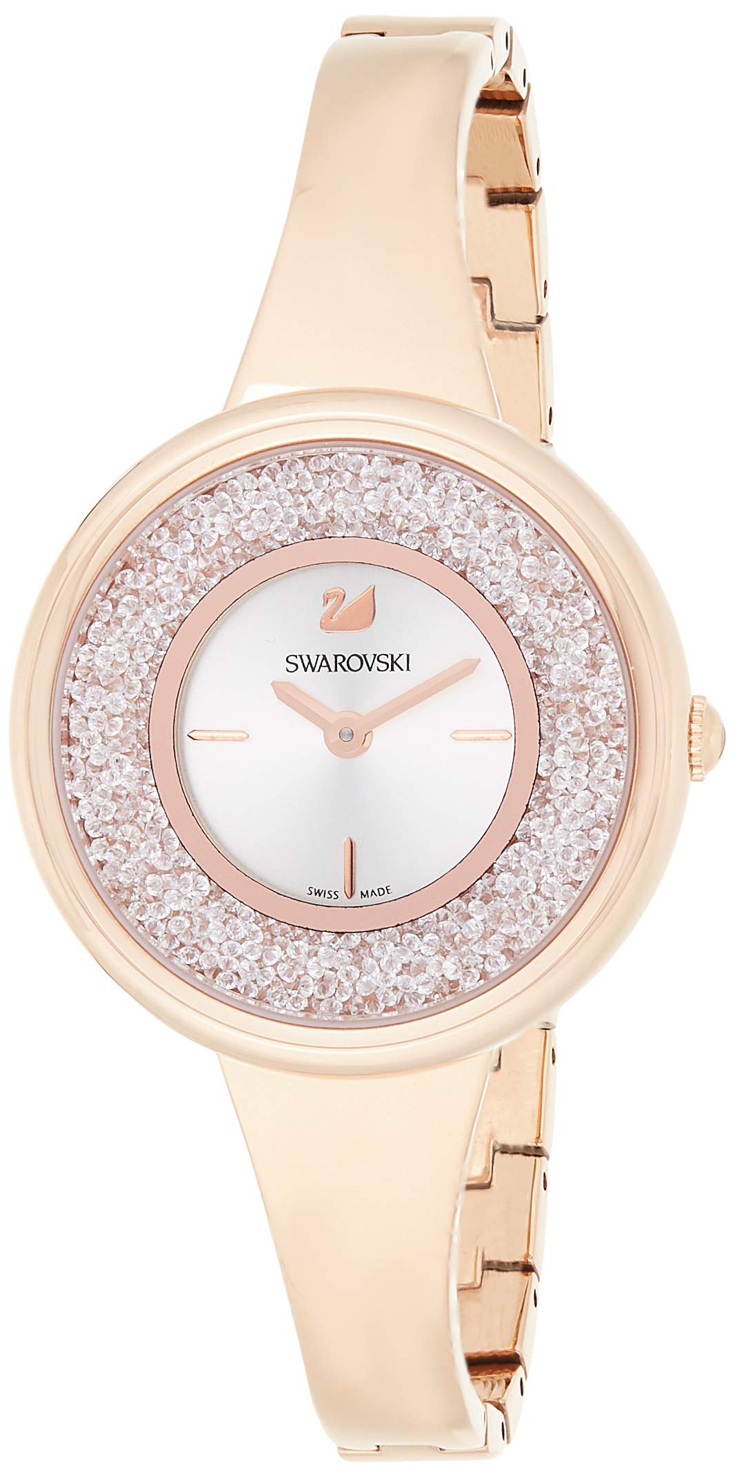  Shop Authentic Swarovski Crystalline Bracelet White Dial Rose Gold Steel Strap Watch for Women - 5269250 - Luxxuri