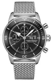  Shop Authentic Breitling Superocean Heritage Chronograph 44 Black Dial Silver Mesh Bracelet Watch for Men - A13313121B1A1 - Luxxuri