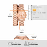 Shop Authentic Michael Kors Runway Chronograph Analog Rose Gold Dial Rose Gold Steel Strap Watch for Women - MK7453 - Luxxuri