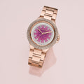  Shop Authentic Michael Kors Camille Analog Pink Dial Rose Gold Steel Strap Watch for Women - MK7340 - Luxxuri
