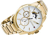  Shop Authentic Tommy Hilfiger Iconic Quartz White Dial Gold Steel Strap Watch for Men - 1791538 - Luxxuri