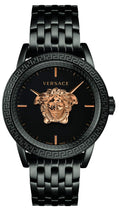  Shop Authentic Versace Palazzo Empire Black Dial Black Steel Strap Watch for Men - VERD00518 - Luxxuri