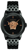  Shop Authentic Versace Palazzo Empire Black Dial Black Steel Strap Watch for Men - VERD00518 - Luxxuri
