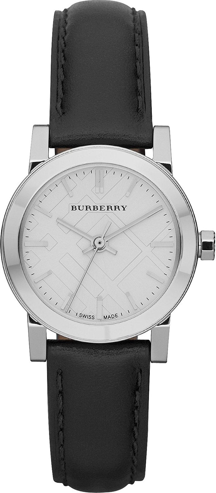  Shop Authentic Burberry The City White Dial Black Leather Strap Watch for Women - BU9206 - Luxxuri