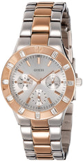  Shop Authentic Guess Glisten Chronograph Analog Silver Dial Two Tone Steel Strap Watch For Women - W14551L1 - Luxxuri