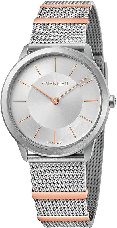  Shop Authentic Calvin Klein Minimal Silver Dial Silver Mesh Strap Watch For Men - K3M521Y6 - Luxxuri