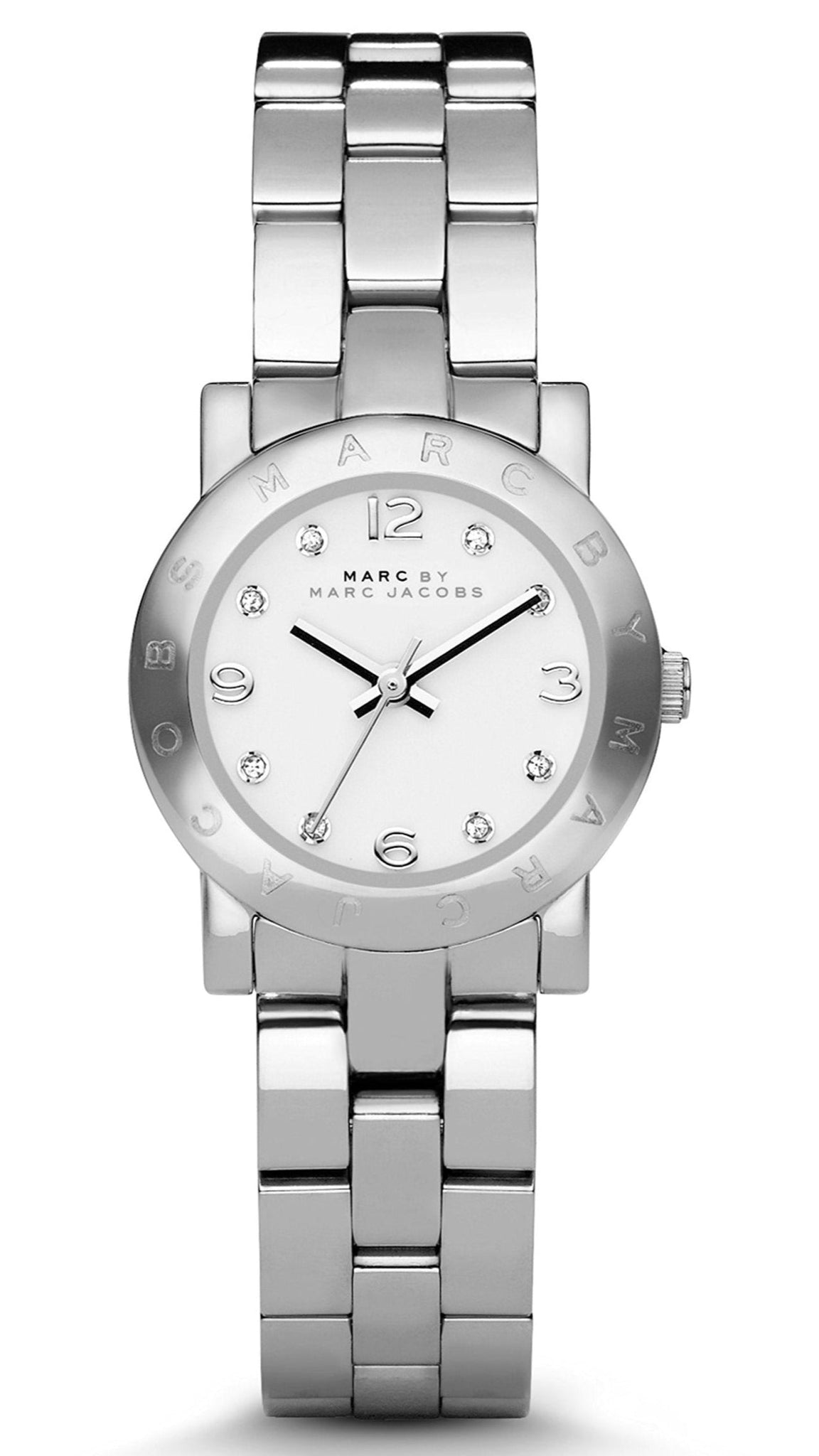  Shop Authentic Marc Jacobs Mini Amy White Dial Silver Steel Strap Watch for Women - MBM3055 - Luxxuri