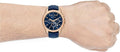  Shop Authentic Armani Exchange Banks Chronograph Blue Dial Blue Leather Strap Watch For Men - AX1723 - Luxxuri
