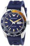  Shop Authentic Emporio Armani Sportivo Chronograph Quartz Blue Dial Blue Rubber Strap Watch For Men - AR6045 - Luxxuri
