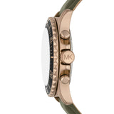  Shop Authentic Michael Kors Everest Analog Black Dial Green Leather Strap Watch For Men - MK9090 - Luxxuri