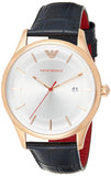  Shop Authentic Emporio Armani Classic Silver Dial Blue Leather Strap Watch For Men - AR11131 - Luxxuri