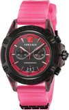  Shop Authentic Versace Icon Active Chronograph Quartz Black Dial Pink Rubber Strap Watch For Men - VEZ700221 - Luxxuri