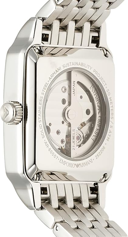  Shop Authentic Emporio Armani Diego Automatic Black Dial Silver Steel Strap Watch For Men - AR60057 - Luxxuri