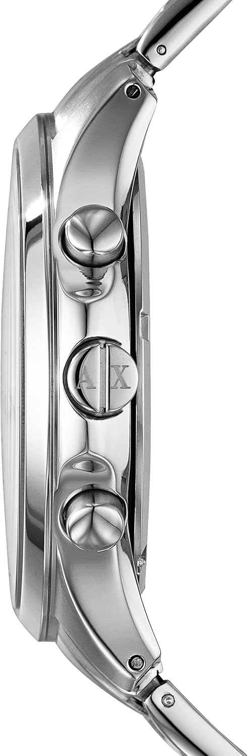  Shop Authentic Armani Exchange Hampton Chronograph Black Dial Silver Steel Strap Watch For Men - AX2163 - Luxxuri