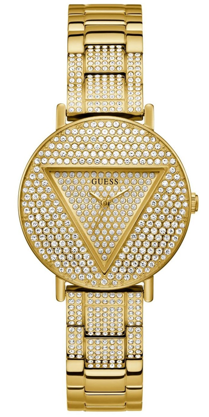  Shop Authentic Guess Trend Diamonds Gold Dial Gold Steel Strap Watch for Women - GW0512L2 - Luxxuri