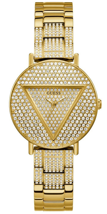  Shop Authentic Guess Trend Diamonds Gold Dial Gold Steel Strap Watch for Women - GW0512L2 - Luxxuri