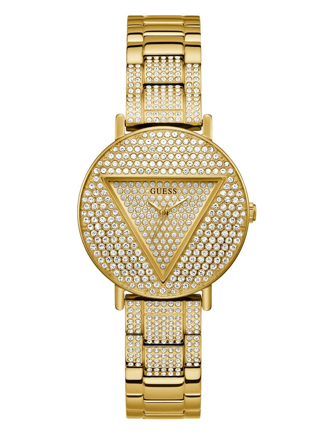  Shop Authentic Guess Trend Diamonds Gold Dial Gold Steel Strap Watch for Women - GW0512L2 - Luxxuri