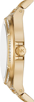  Shop Authentic Michael Kors Lennox Three Hand Crystals White Dial Gold Steel Strap Watch For Women - MK6991 - Luxxuri