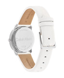  Shop Authentic Calvin Klein City White Dial White Leather Strap Watch for Women - K2G231XH - Luxxuri