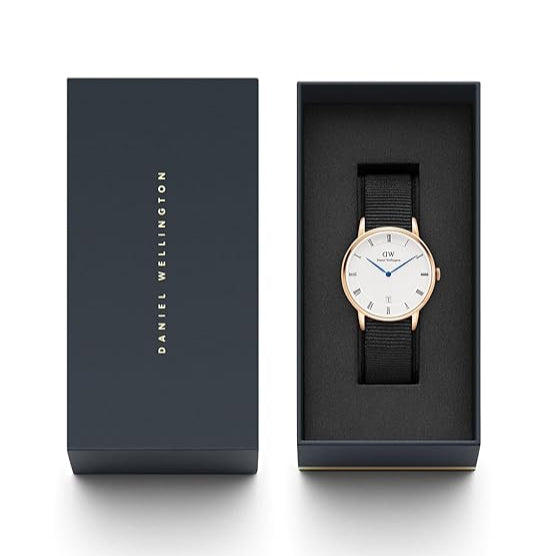  Shop Authentic Daniel Wellington Dapper Cornwall White Dial Black Nylon Strap Watch For Men - DW00100261 - Luxxuri