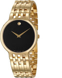  Shop Authentic Movado Veturi Quartz Black Dial Gold Steel Strap Watch for Men - 0606934 - Luxxuri