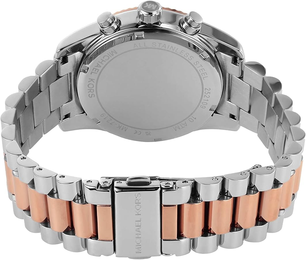  Shop Authentic Michael Kors Lexington Chronograph Rose Gold Dial Two Tone Steel Strap Watch For Women - MK7219 - Luxxuri