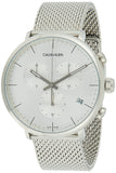  Shop Authentic Calvin Klein High Noon Silver Dial Silver Mesh Bracelet Watch for Men - K8M27126 - Luxxuri