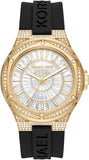  Shop Authentic Michael Kors Lennox Three Hand Crystals Silver Dial Black Silicone Strap Watch For Women - MK7247 - Luxxuri