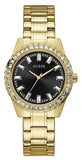  Shop Authentic Guess Sparkler Diamonds Black Dial Gold Steel Strap Watch for Women - GW0111L2 - Luxxuri
